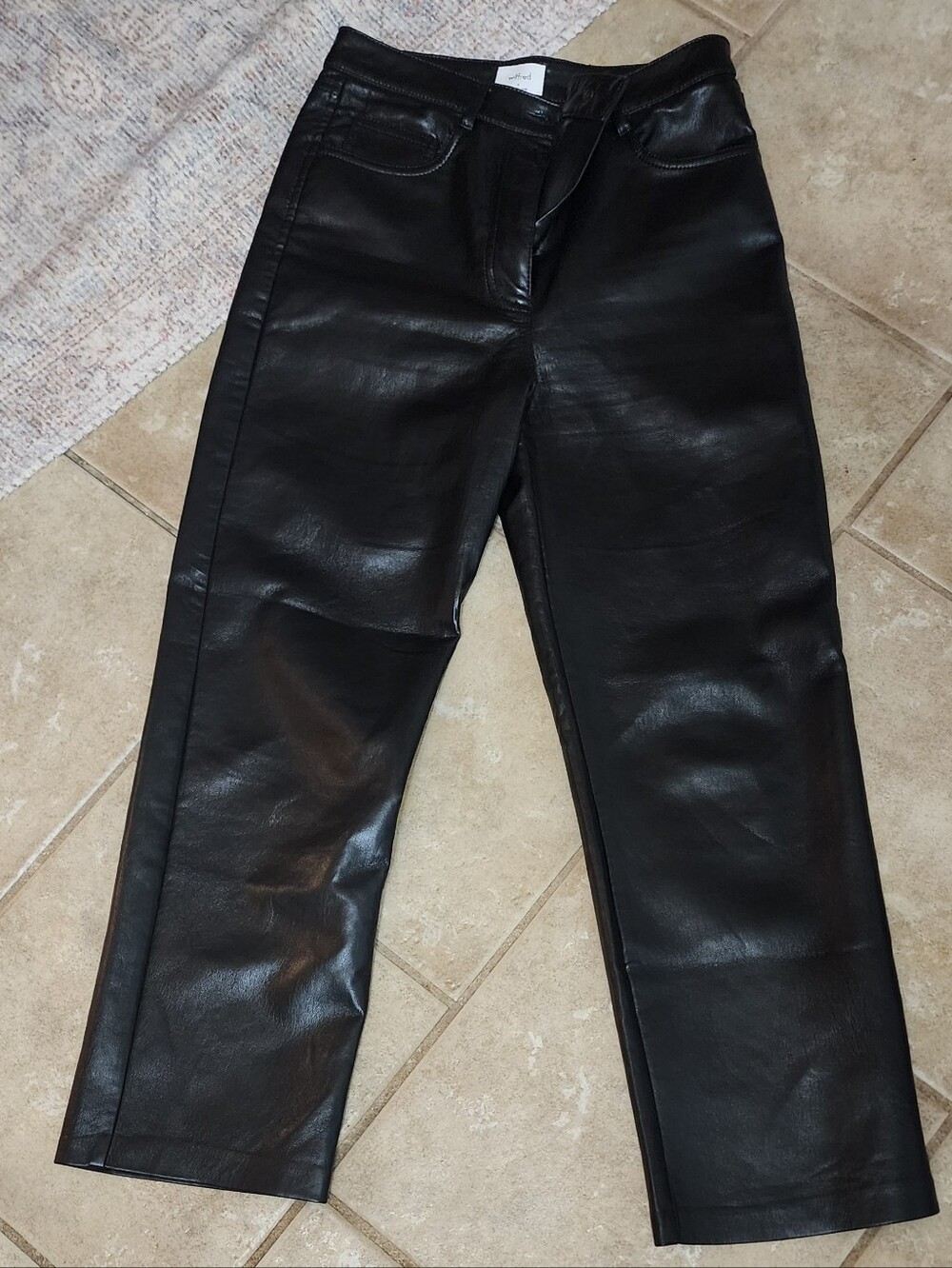 Aritzia‎ Wilfred Melina Black Faux Leather Pants Sz 4